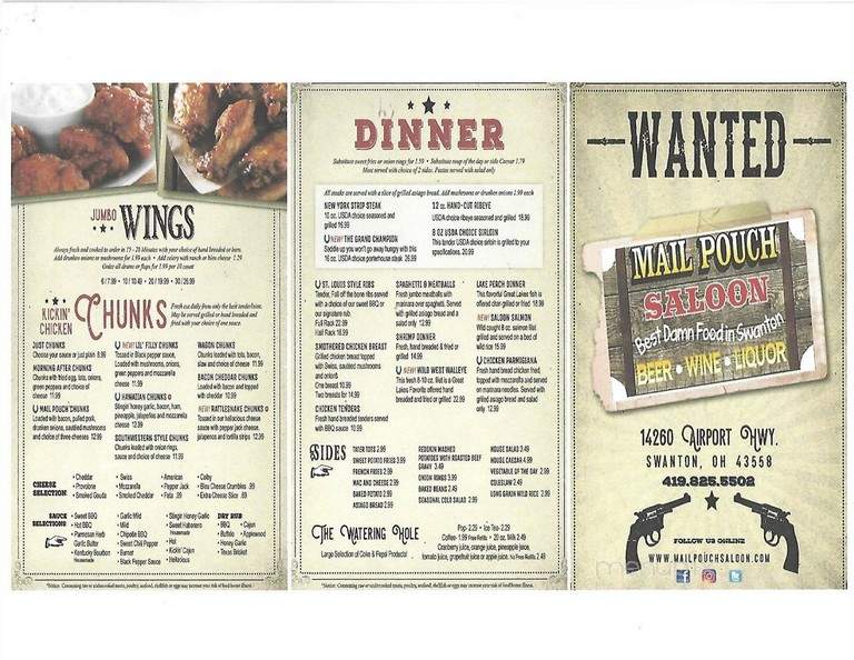 Shucker's Restaurant - Swanton, OH menu_pic