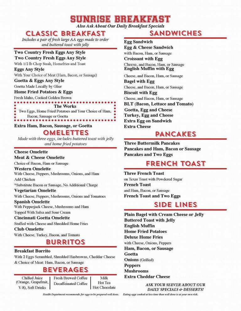 Sports Page Cafe - Cincinnati, OH menu_pic