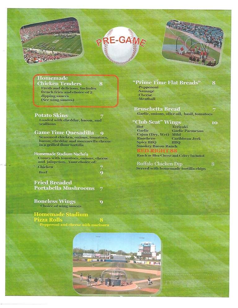 Stadium Grill - Mentor, OH menu_pic