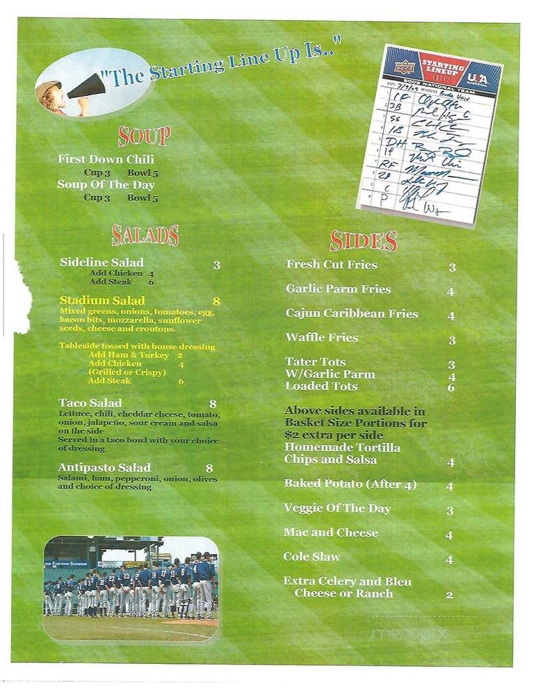 Stadium Grill - Mentor, OH menu_pic