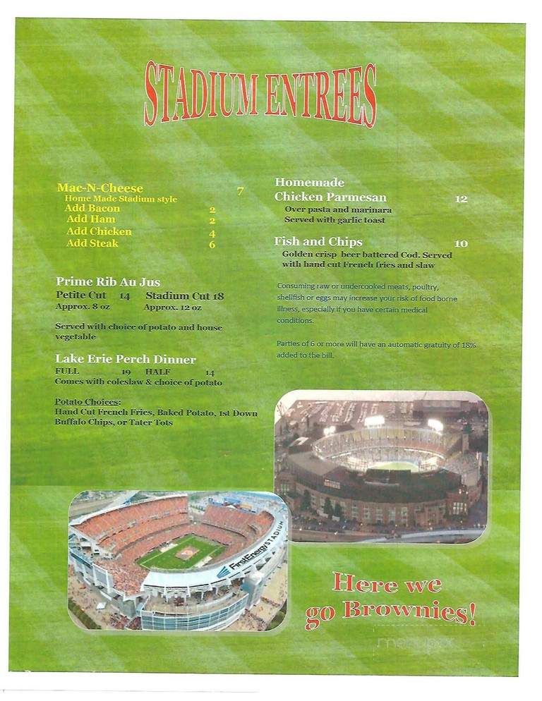 Stadium Grill - Mentor, OH menu_pic