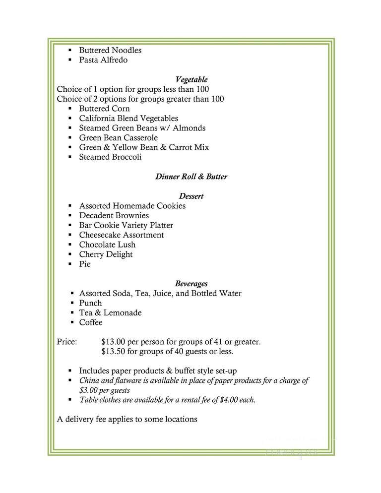 Susie's Lunch - Bryan, OH menu_pic