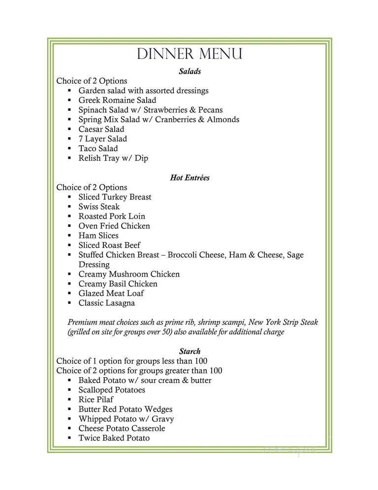 Susie's Lunch - Bryan, OH menu_pic