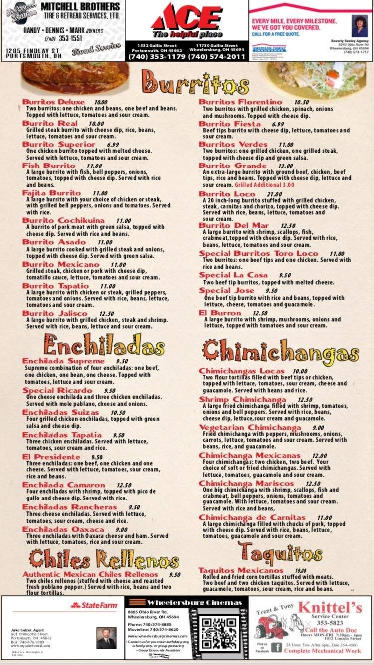 Toro Loco Authentic Mexican - Portsmouth, OH menu_pic