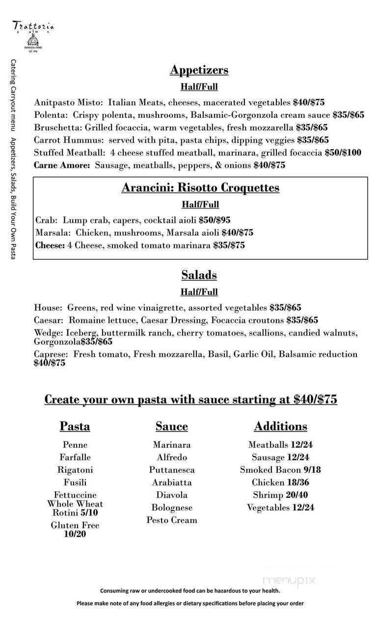 Trattoria Roma - Columbus, OH menu_pic