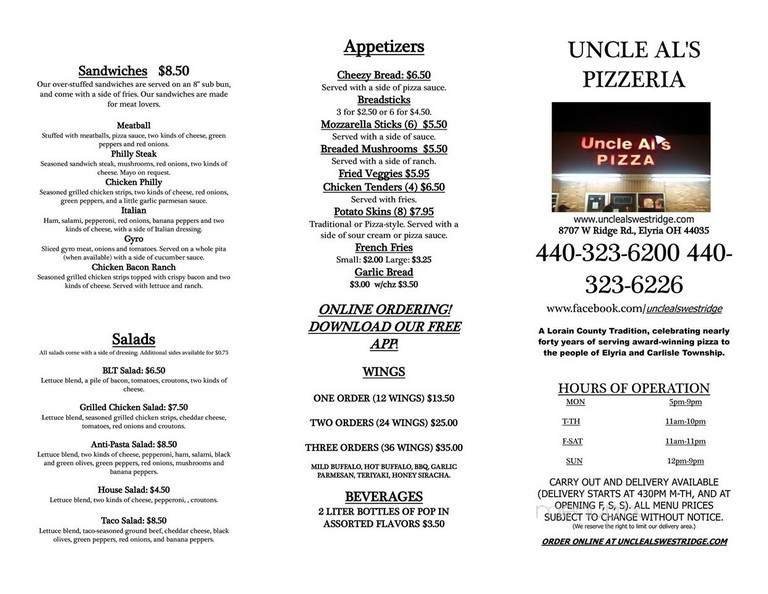 Uncle Al's Pizza - Elyria, OH