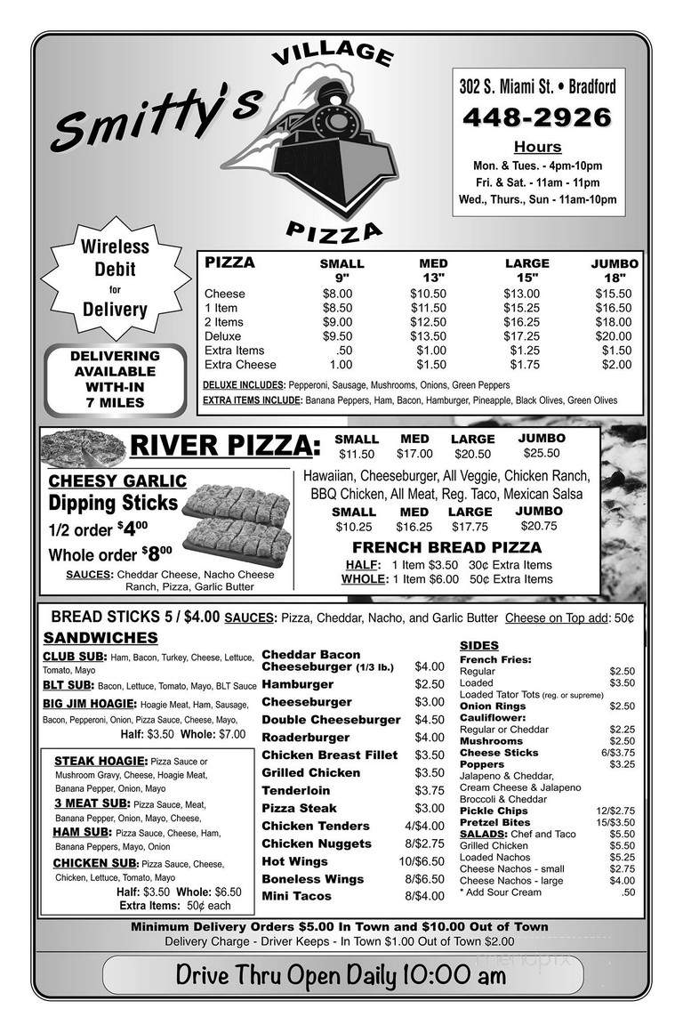 Village Pizza & Drive Thru - Bradford, OH