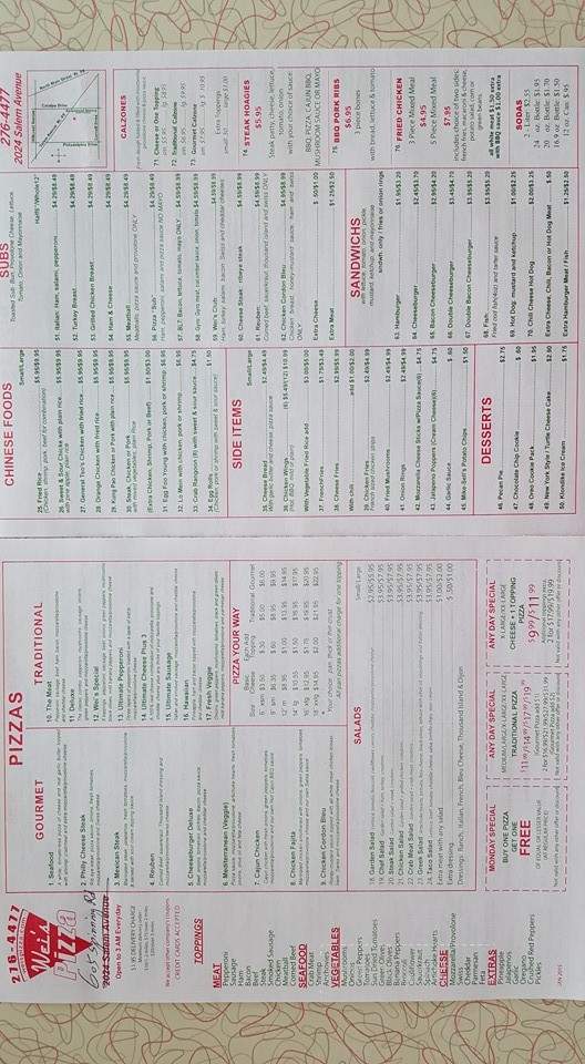 Wei's Pizza - Dayton, OH menu_pic