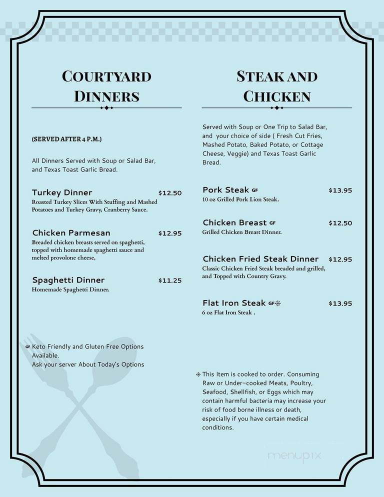 Courtyard Coffeehouse - Dallas, OR menu_pic