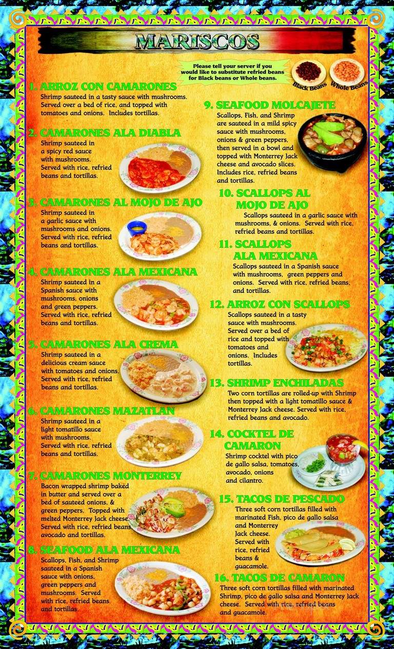 Cozumel Family Mexican Restaurant - Salem, OR menu_pic