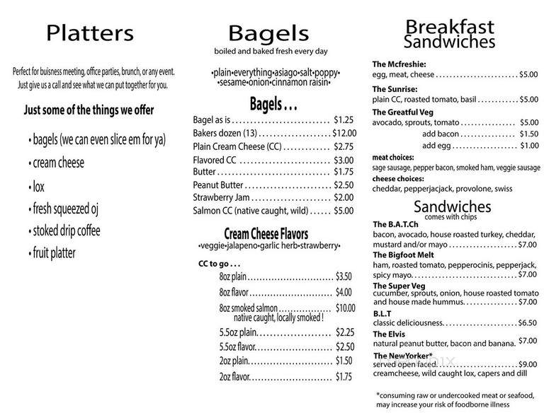 Hood River Bagel Co - Hood River, OR menu_pic