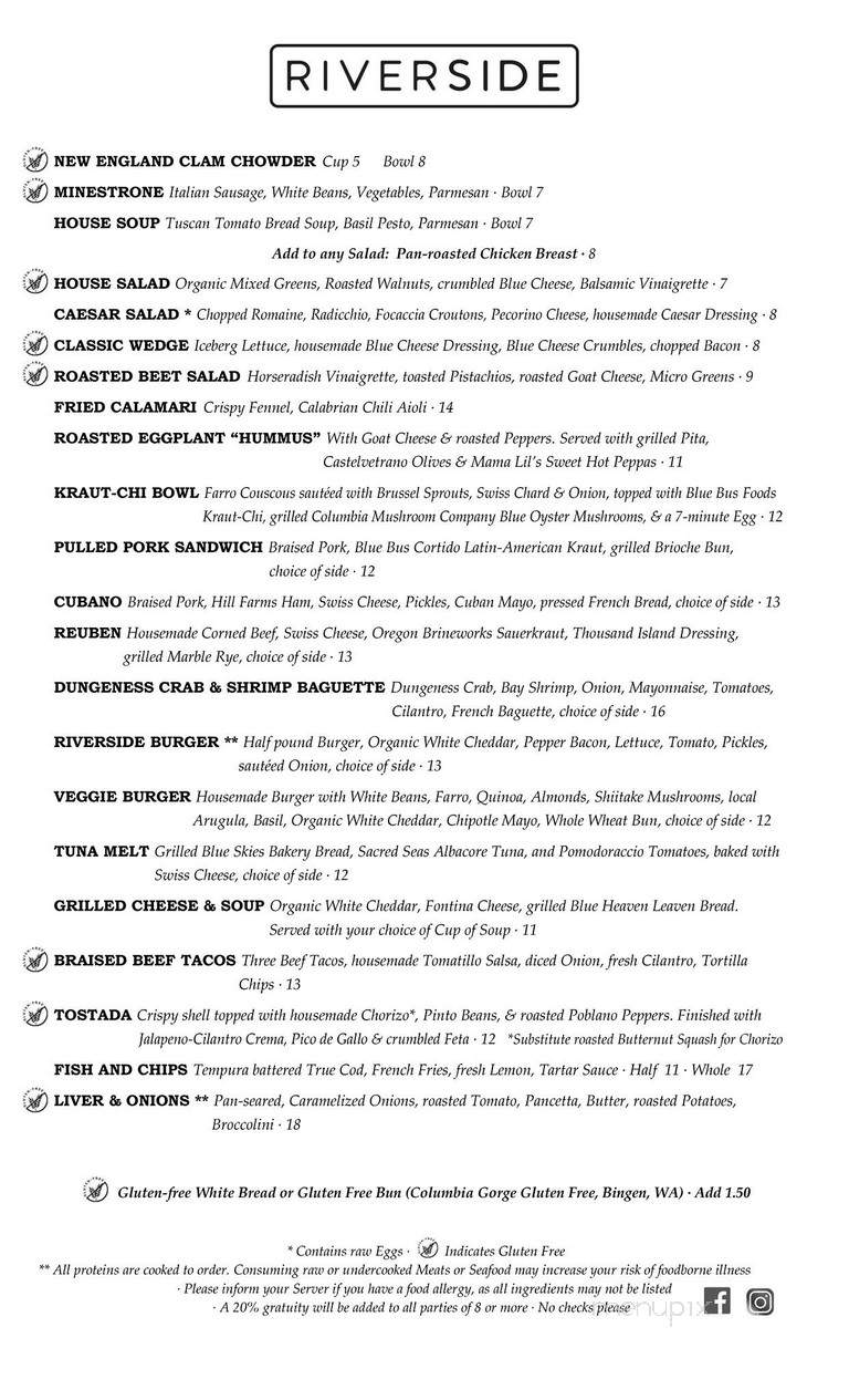 Riverside Grill - Hood River, OR menu_pic