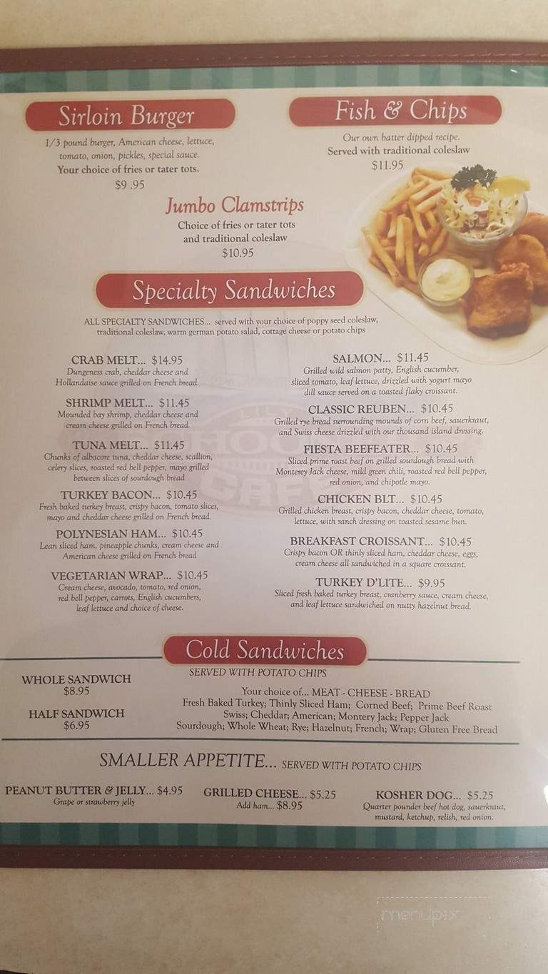 Schooner Inn Cafe - Reedsport, OR menu_pic