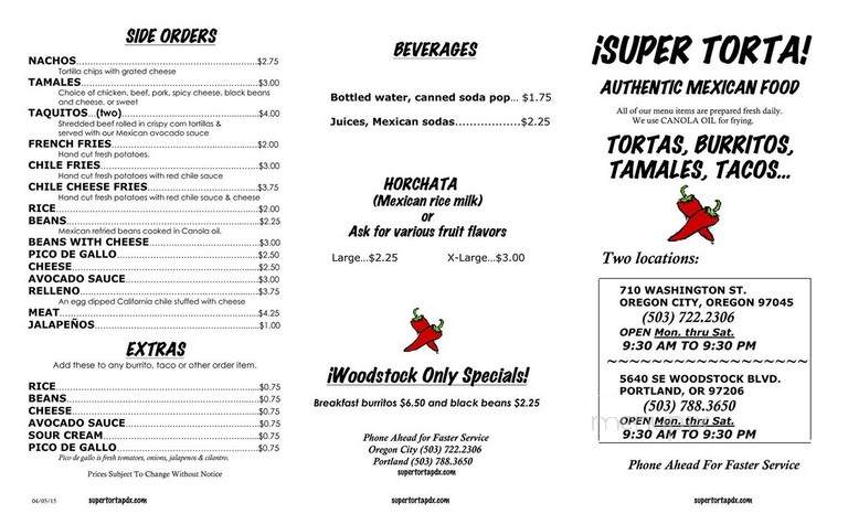 Super Torta - Oregon City, OR