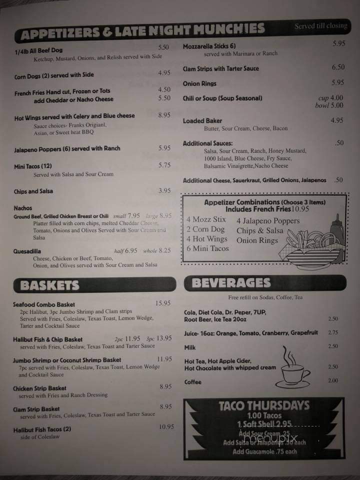 Timber Pub & Grub - Boring, OR menu_pic