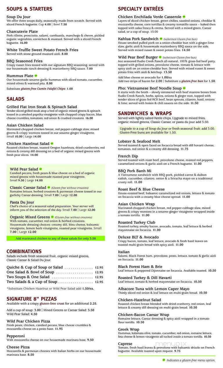 Wild Pear Restaurant - Salem, OR