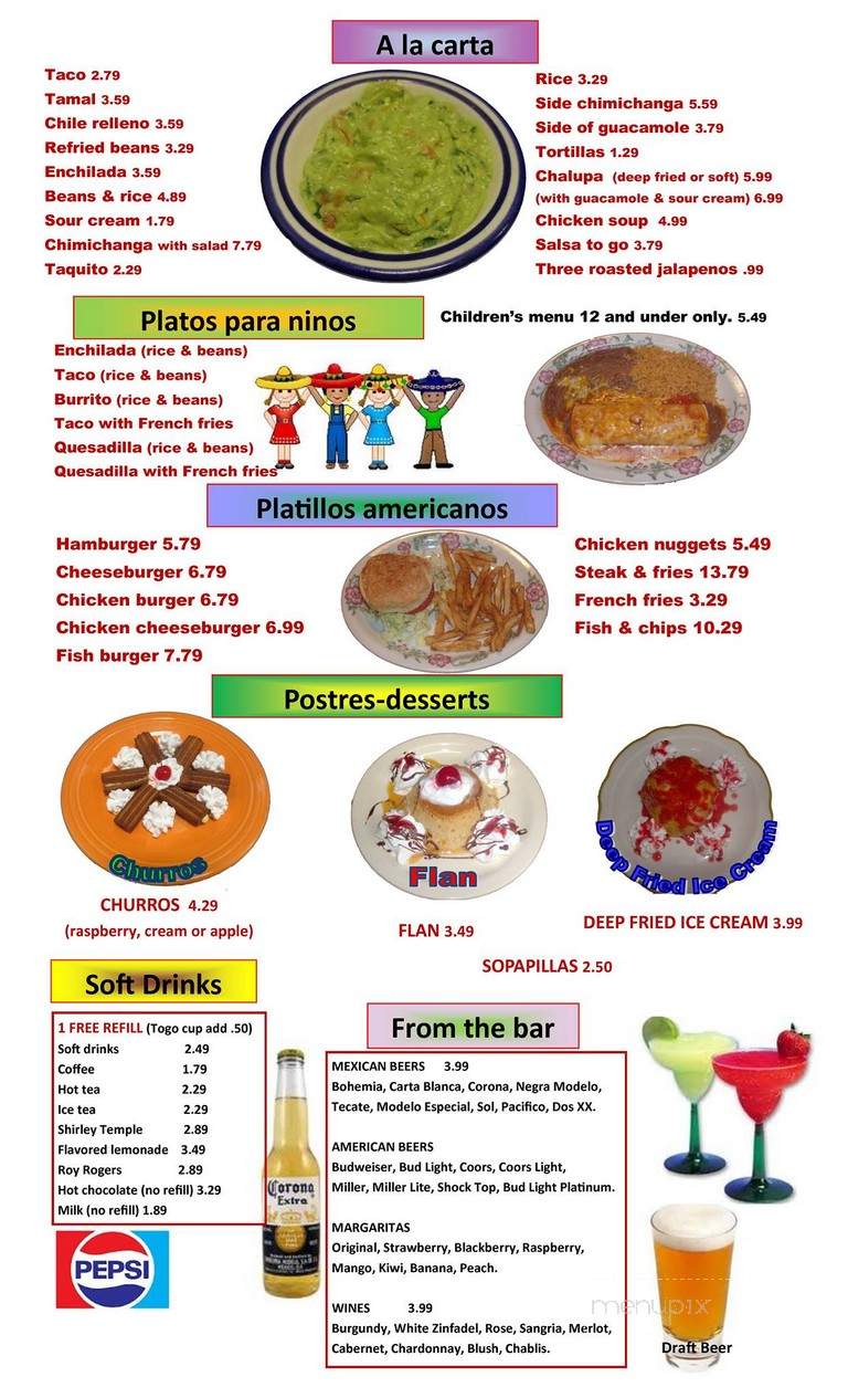 Ixtapa Mexican Restaurant - Lebanon, OR menu_pic