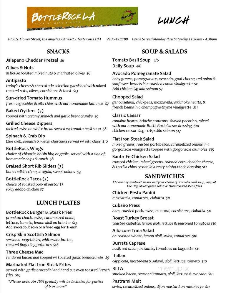 BottleRock - Los Angeles, CA menu_pic