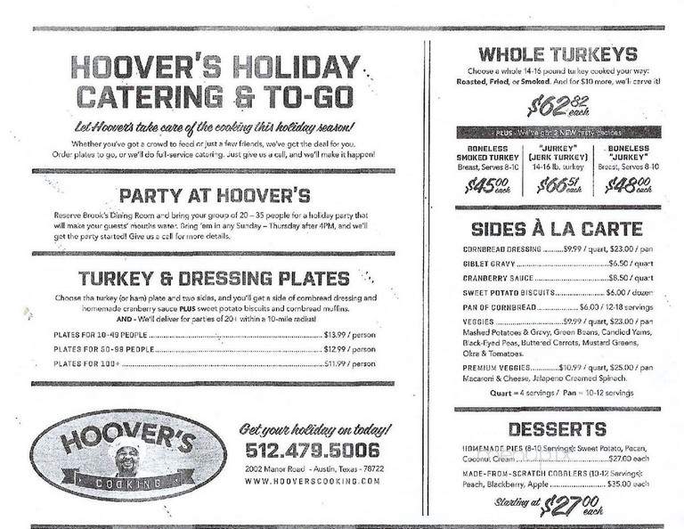 Hoover's Cooking - Austin, TX