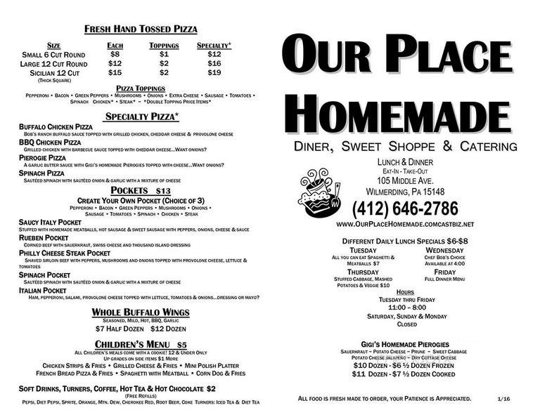 Our Place Homemade - Wilmerding, PA