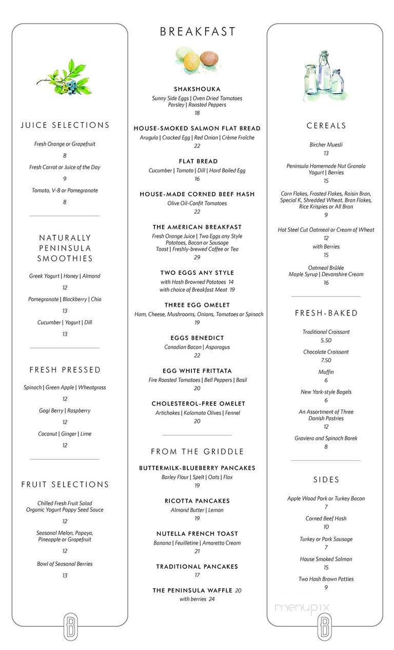 Belvedere - Beverly Hills, CA menu_pic