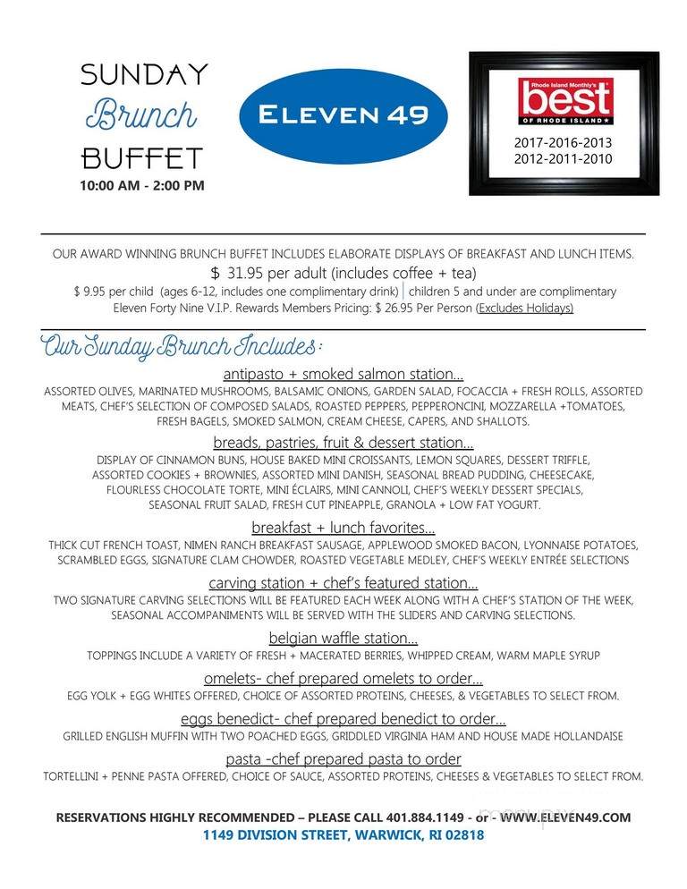 Eleven Forty Nine - Warwick, RI menu_pic