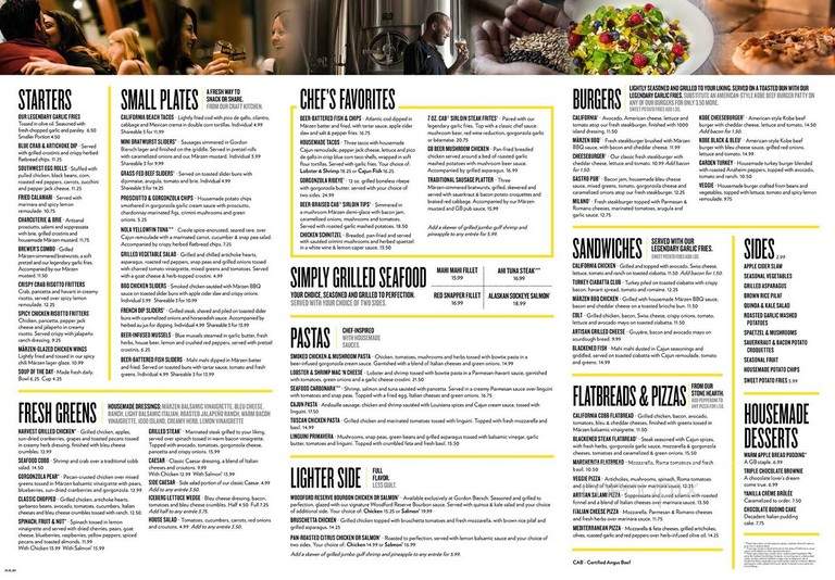 Gordon Biersch Brewery Restaurant - San Diego - San Diego, CA menu_pic