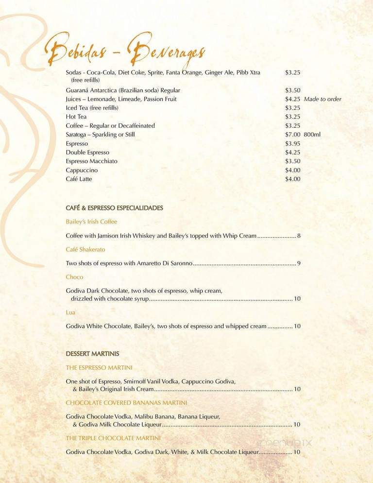 Ipanema Brazilian Steakhouse - Ocala, FL menu_pic
