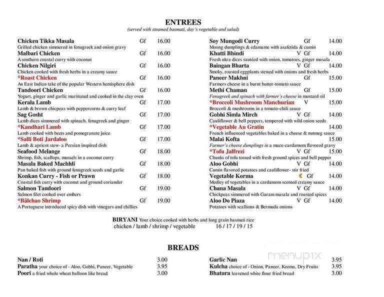 SPICE XING - Rockville, MD menu_pic