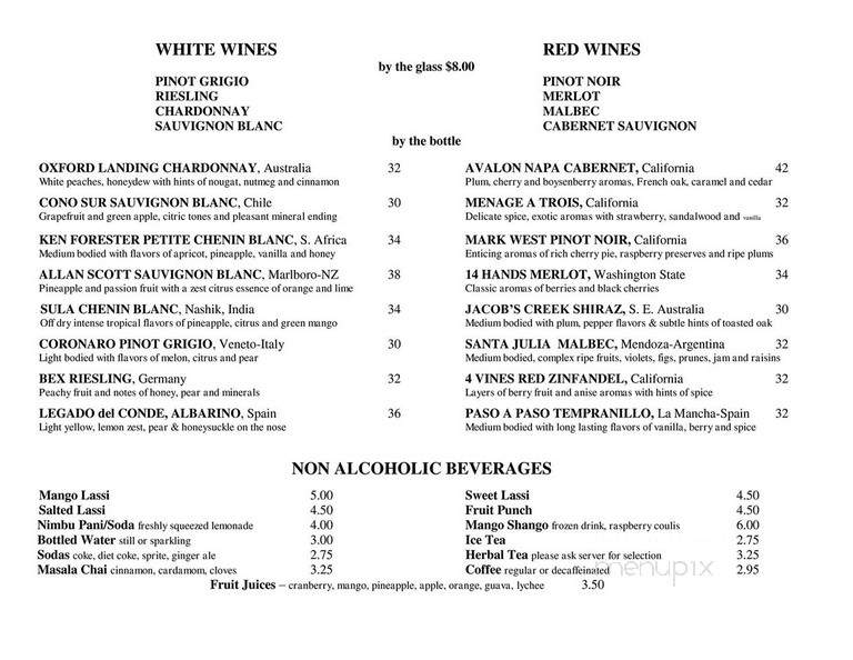SPICE XING - Rockville, MD menu_pic