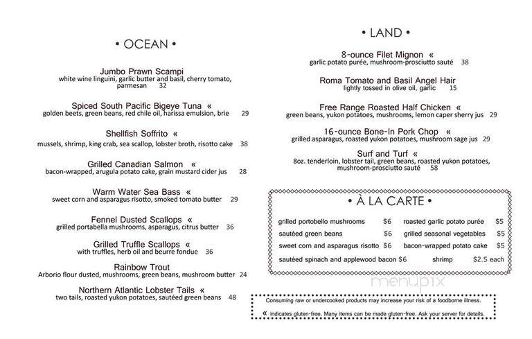 Oceano Bistro - Clayton, MO menu_pic