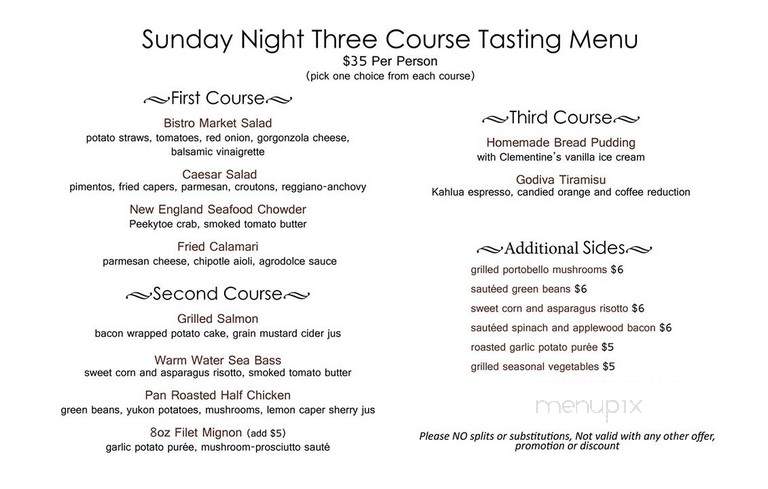 Oceano Bistro - Clayton, MO menu_pic