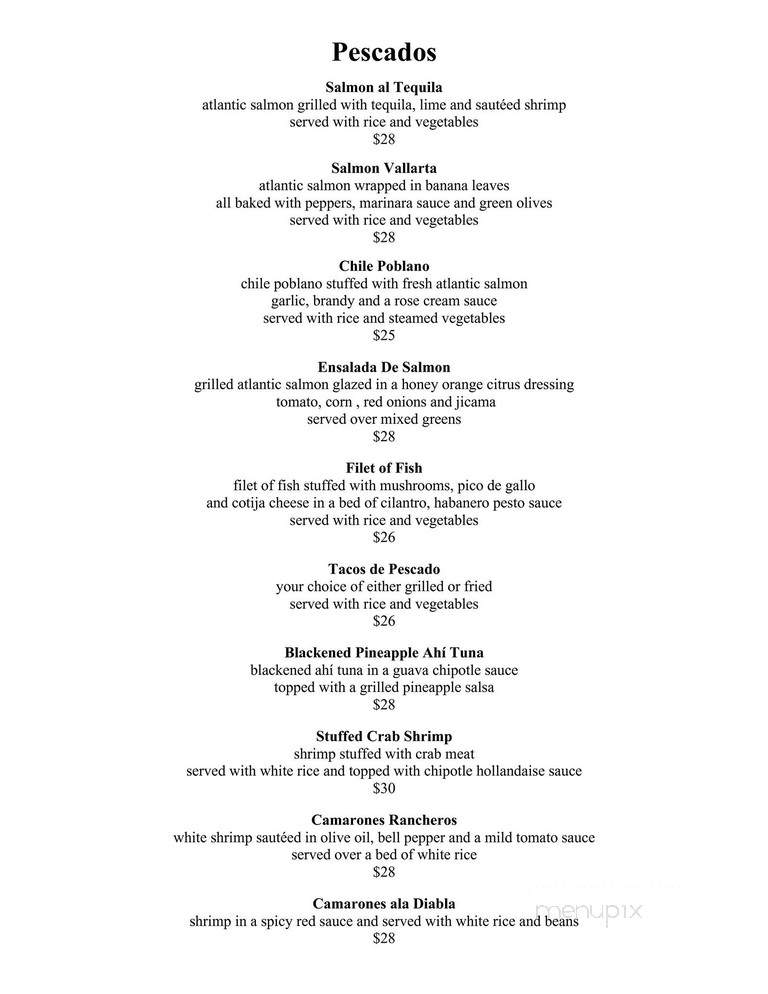 Casa Sanchez - Los Angeles, CA menu_pic