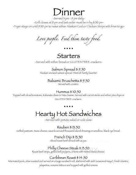 Grand View Cafe - Sutton, AK menu_pic