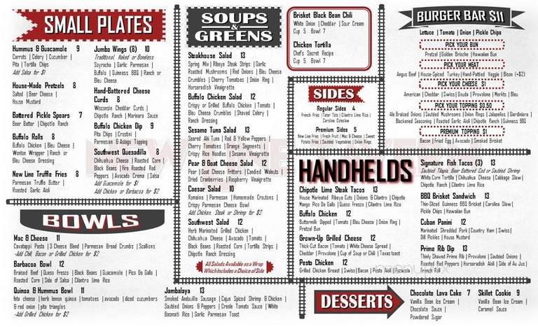 New Line Tavern - Chicago, IL menu_pic