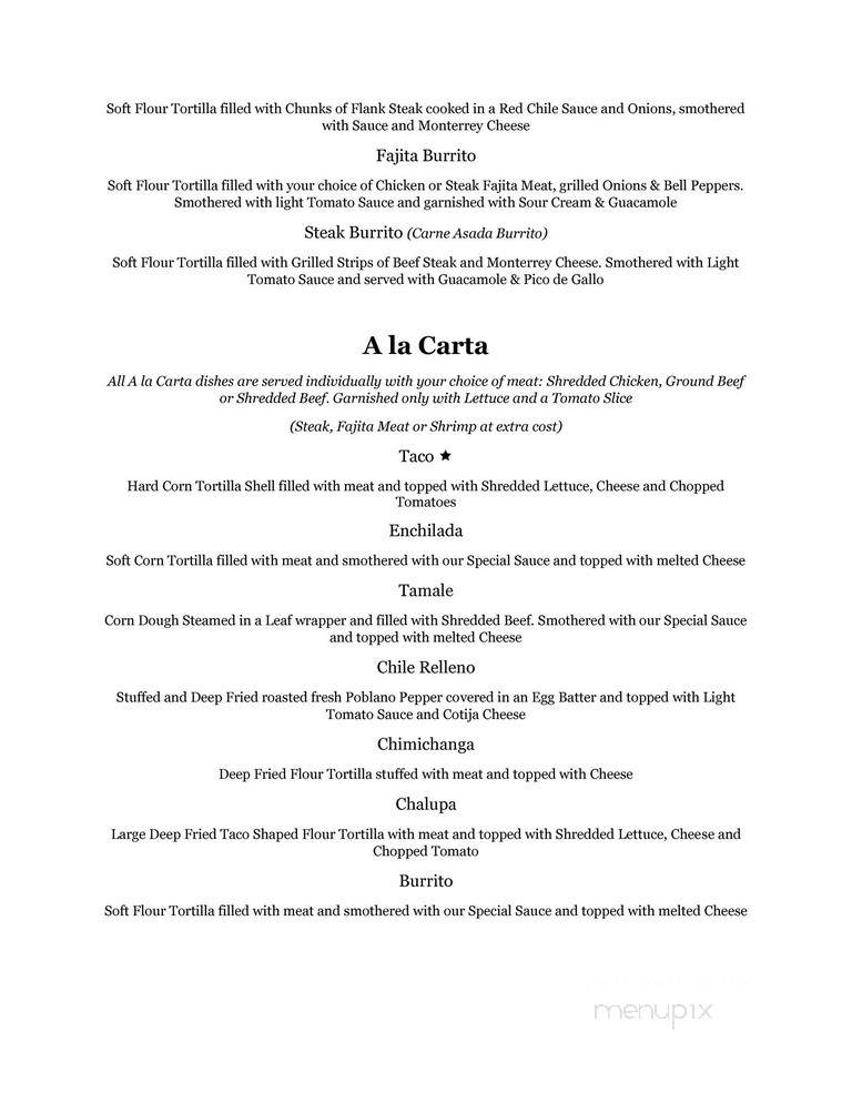 Don Pedro - Vernal, UT menu_pic