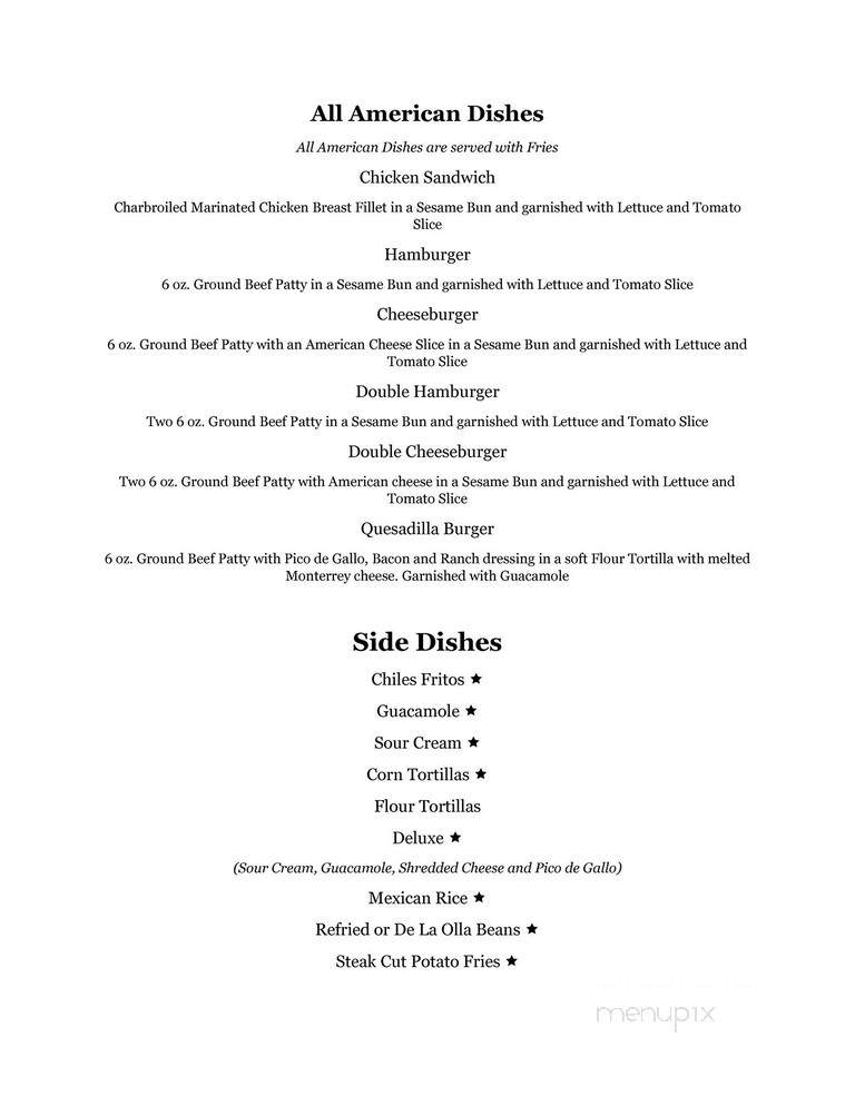 Don Pedro - Vernal, UT menu_pic