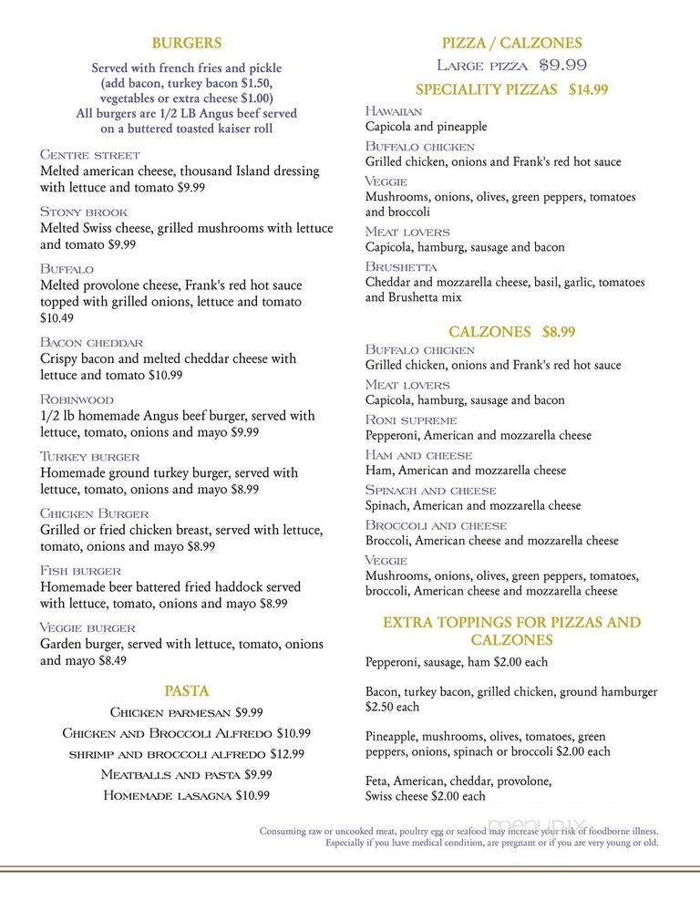 The Robinwood - Jamaica Plain, MA menu_pic