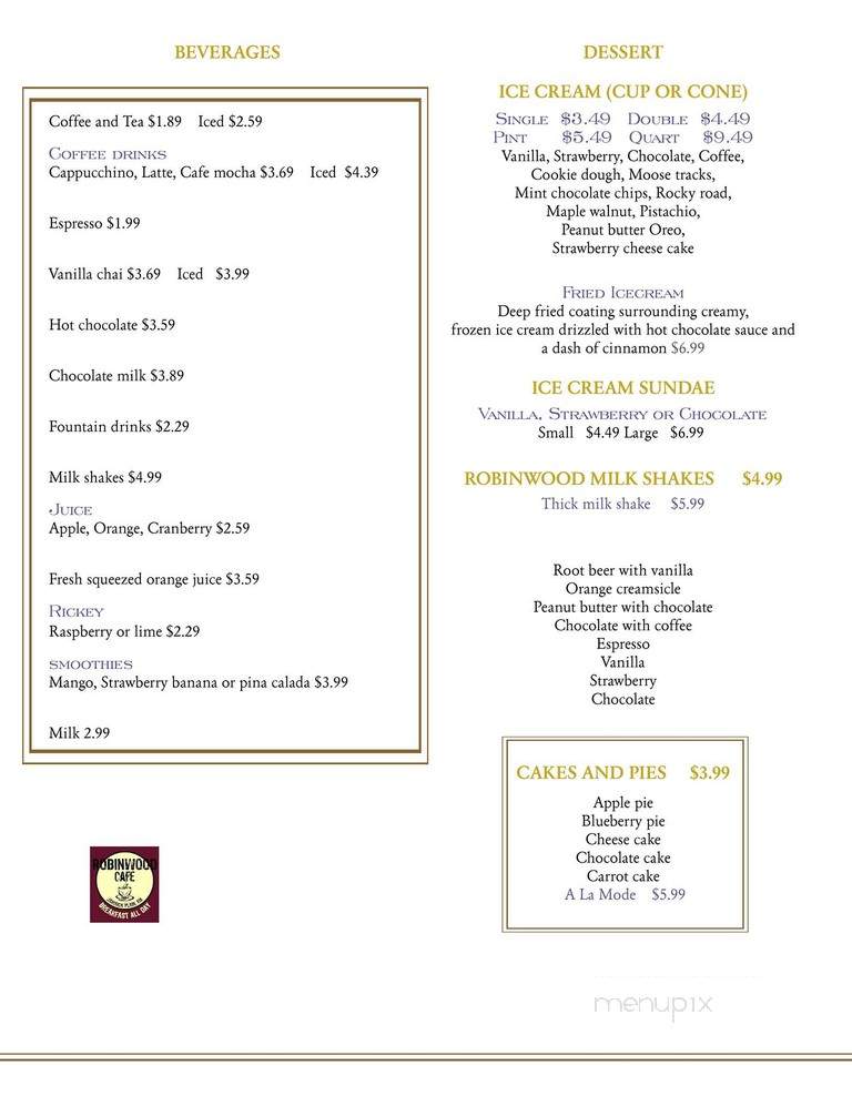 The Robinwood - Jamaica Plain, MA menu_pic