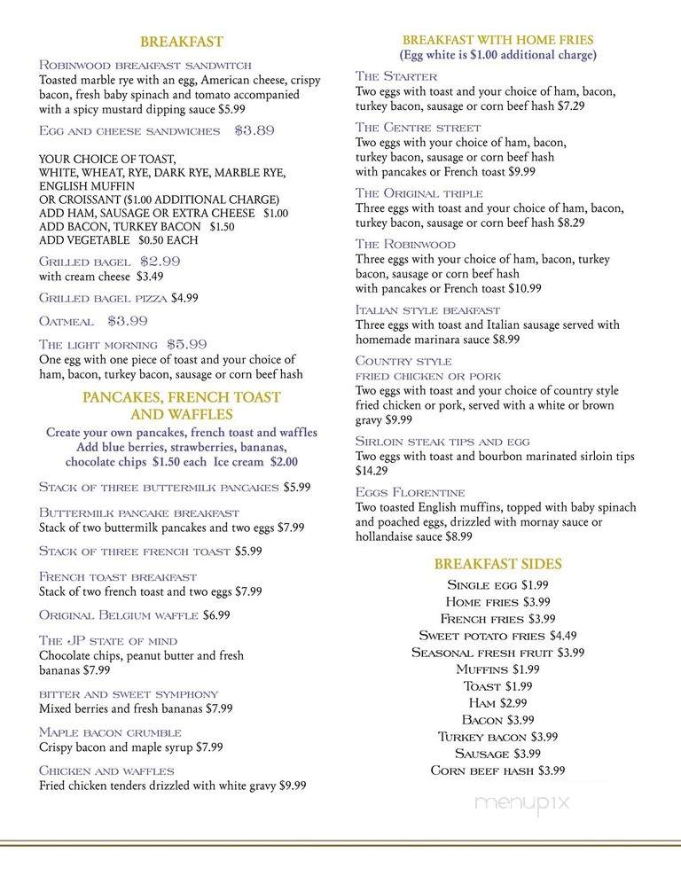 The Robinwood - Jamaica Plain, MA menu_pic