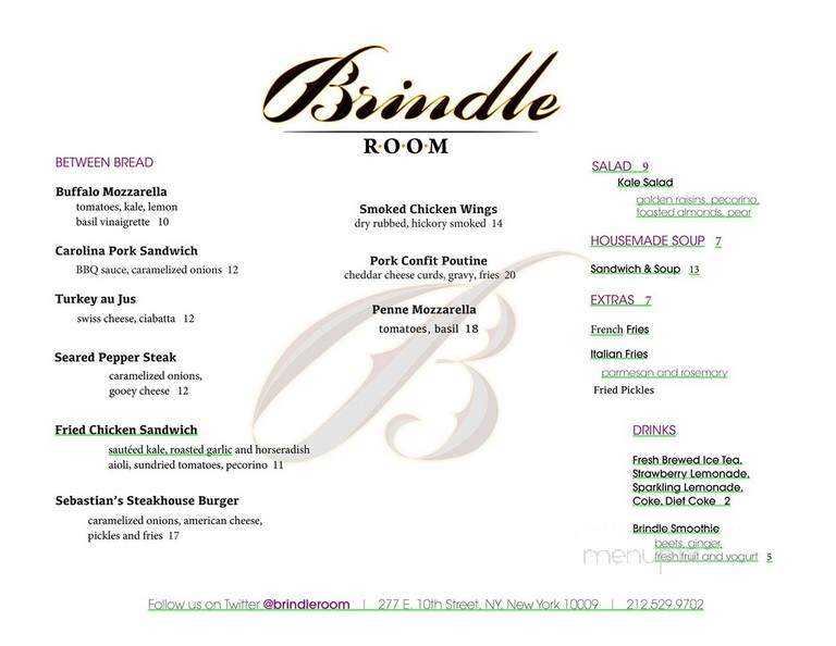 The Brindle Room - New York, NY