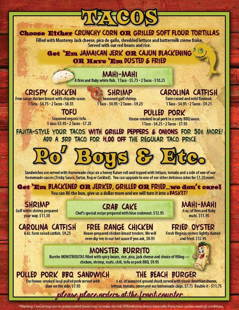 Tricky Fish - Charleston, WV menu_pic