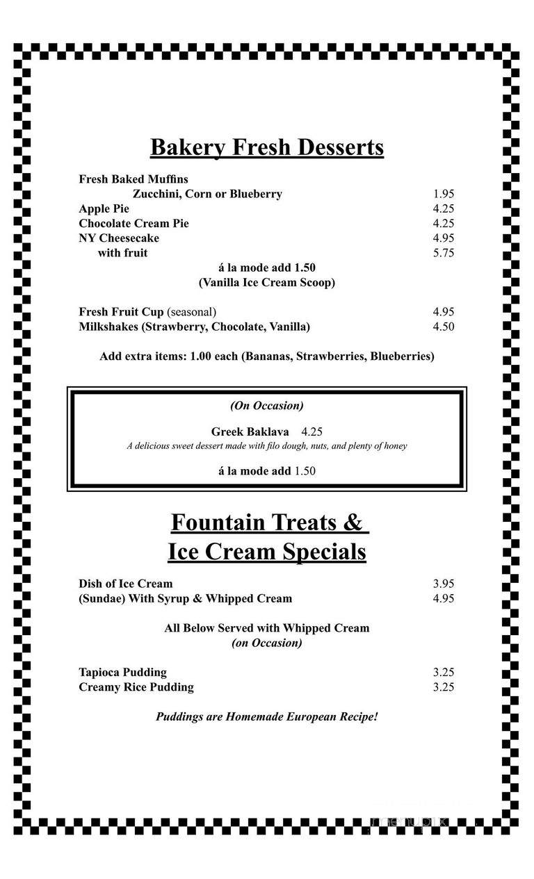 Pearl Street Diner - Albany, NY menu_pic