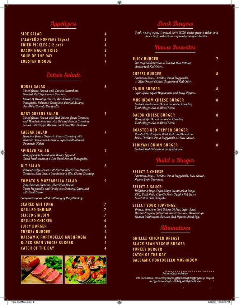 Juicy Burgers and More - Ballston Spa, NY menu_pic