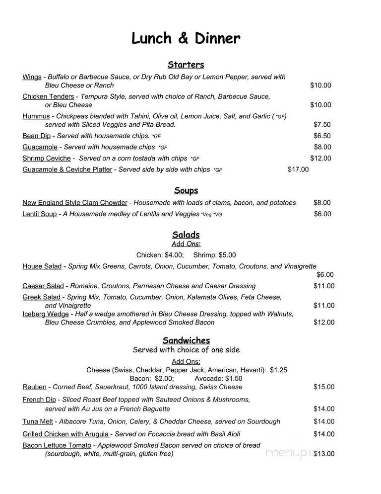 The Buckhorn Boonville - Boonville, CA menu_pic