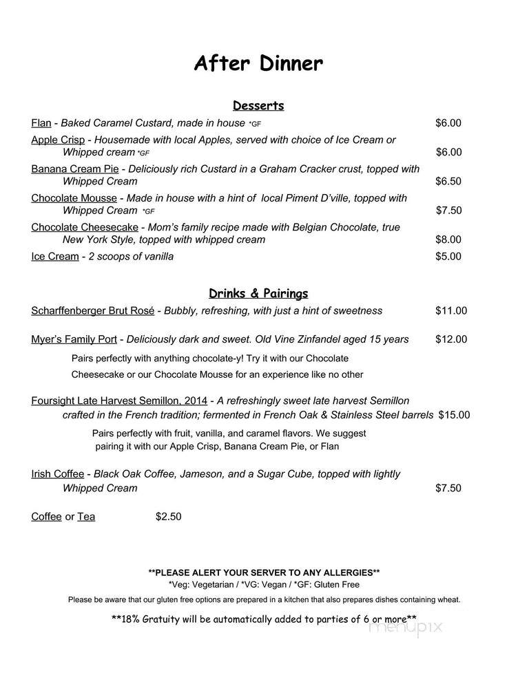 The Buckhorn Boonville - Boonville, CA menu_pic