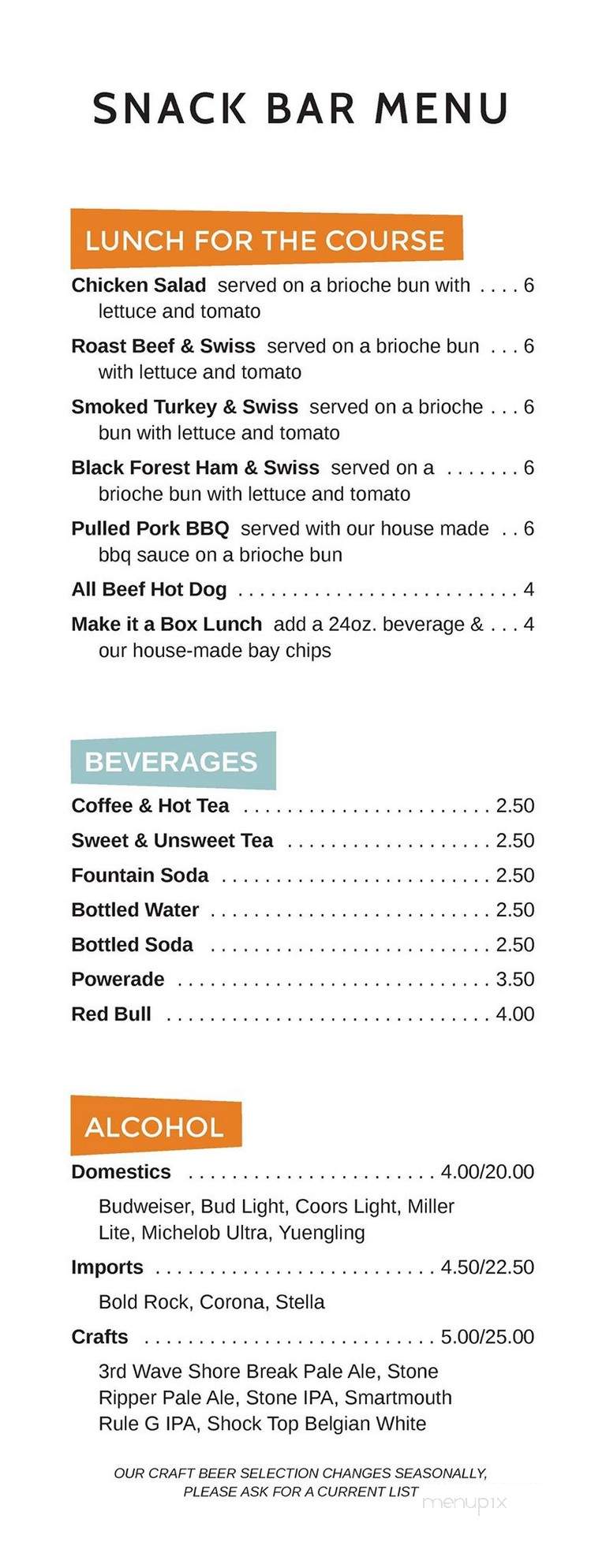 Coach House Tavern - Cape Charles, VA menu_pic
