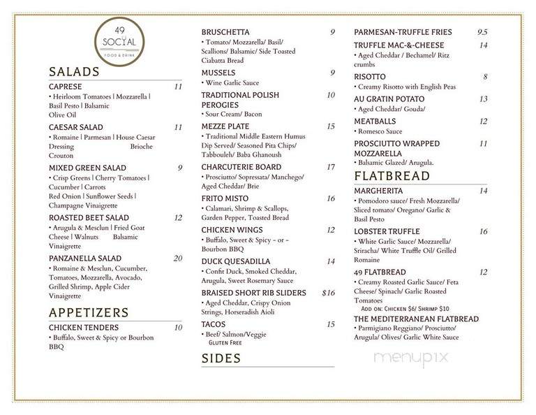 49 Social - Boston, MA menu_pic