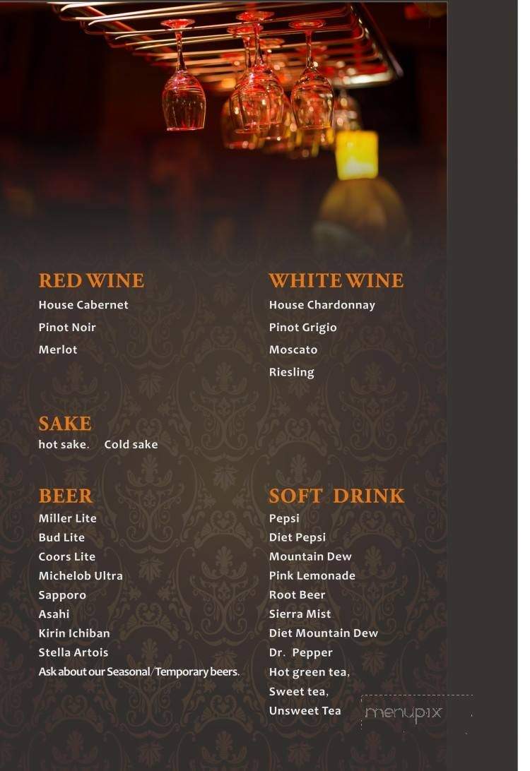 Kori Fusion Sushi Chinese - Clarksville, TN menu_pic