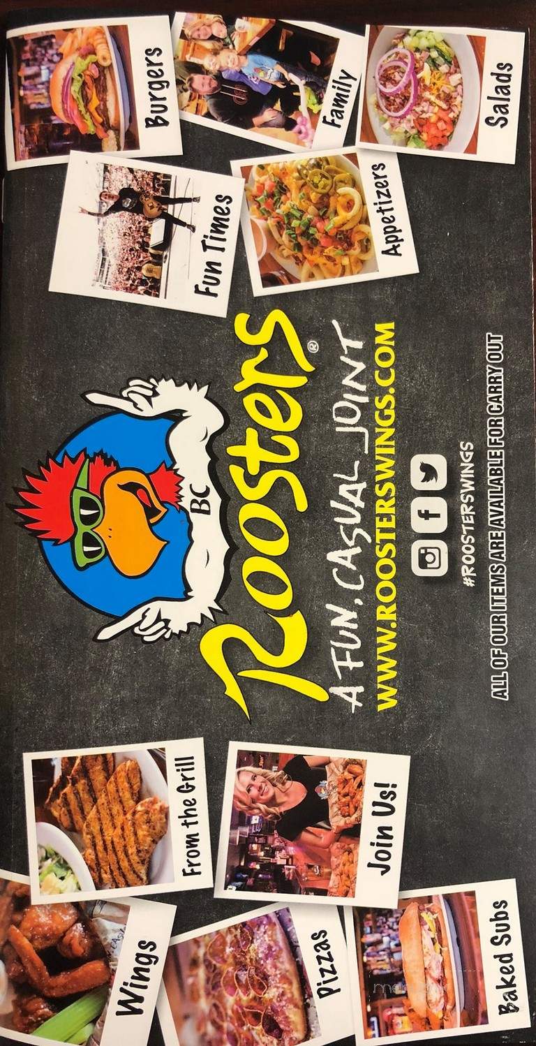 Rooster's - Clarksville, IN menu_pic